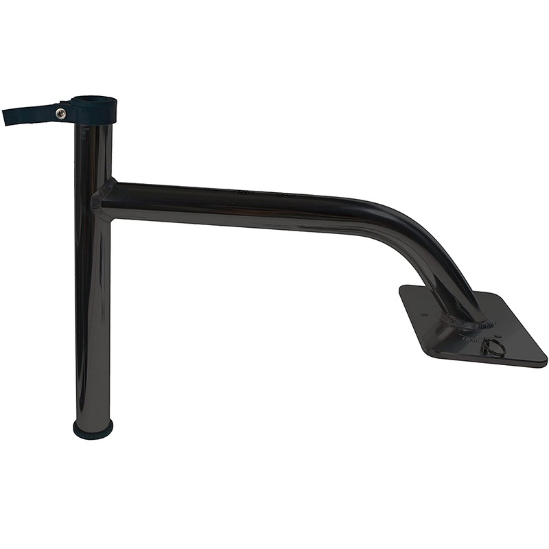 Panther 3 Quick Release King Pin Bow Mount Bracket  Black  Powder Coat  Boat Box