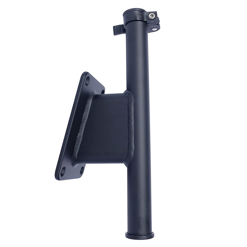 Panther 5 Set Back Transom Mount Bracket  Black  Powder Coat  Boat Box