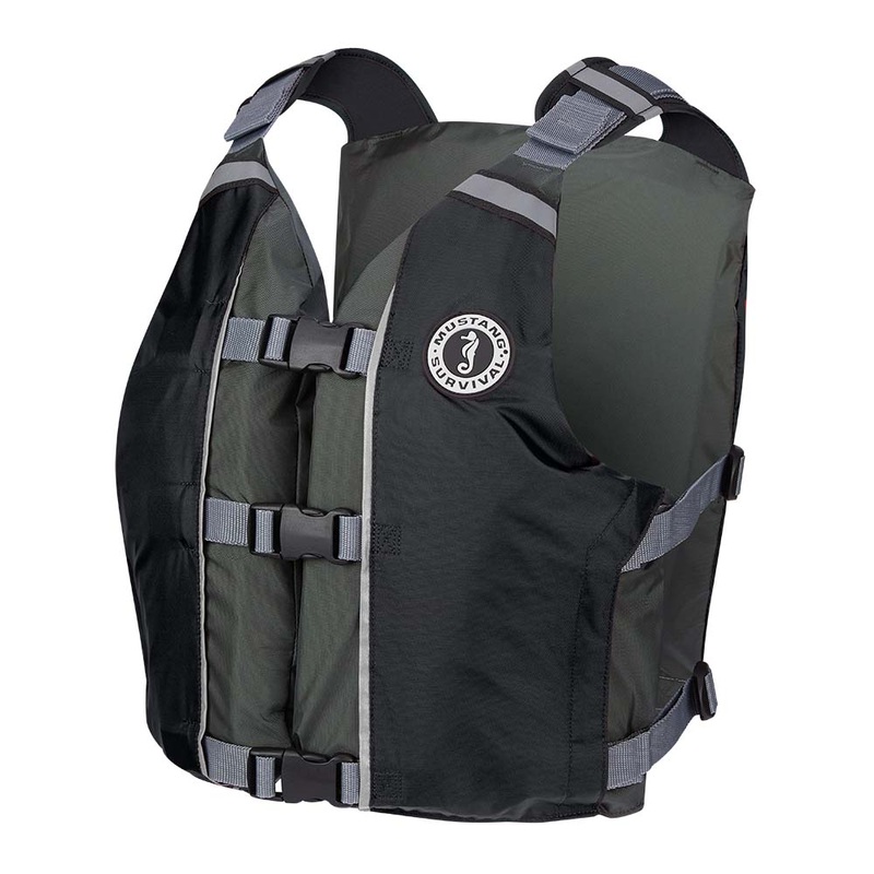 Mustang APF Foam Vest  Black/Grey  Universal  Boat Box