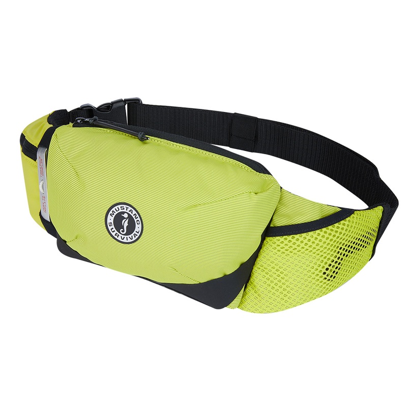 Mustang Essentialist Manual Inflatable Belt Pack  Mahi Yellow  Boat Box