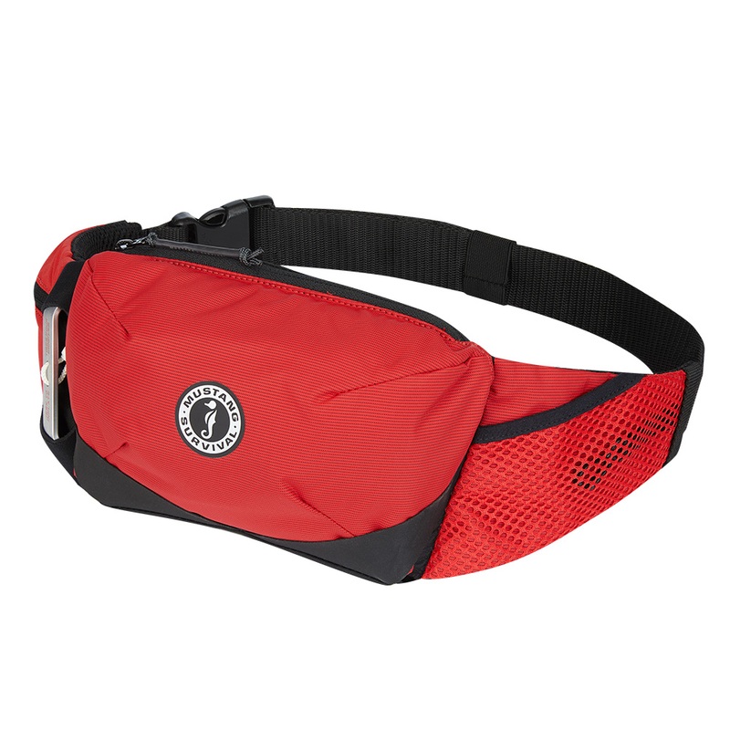 Mustang Essentialist Manual Inflatable Belt Pack  Red  Boat Box