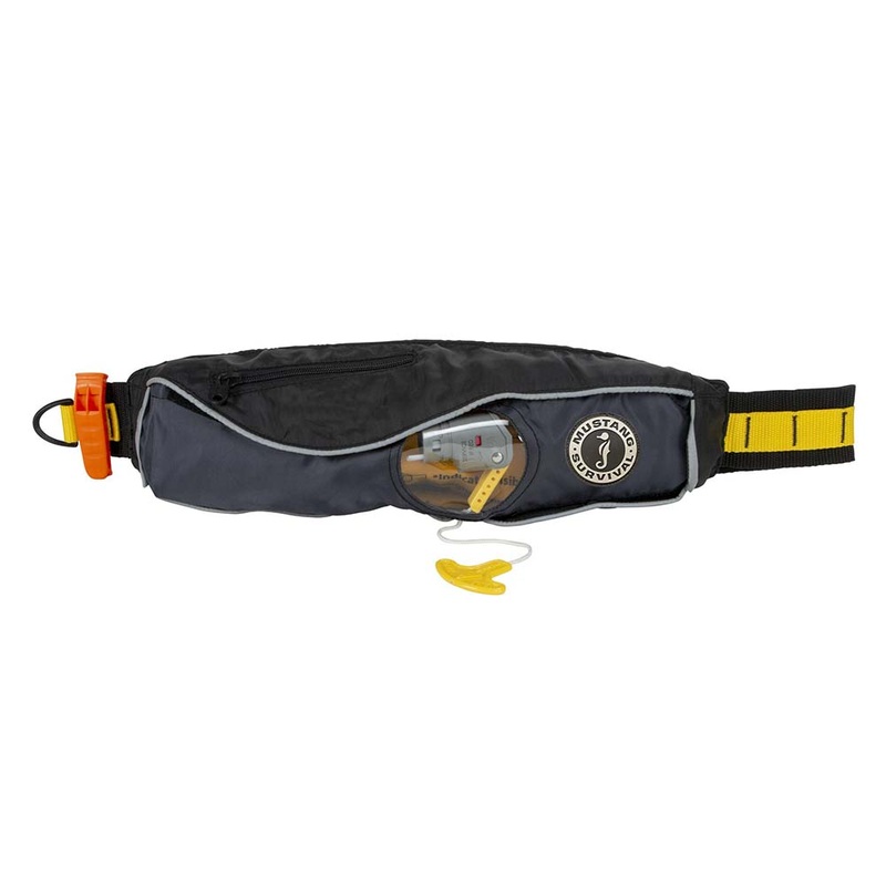Mustang Fluid 2.0 Inflatable Belt Pack  Black/Grey  Manual  Boat Box