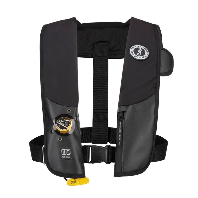 Mustang HIT Hydrostatic Inflatable PFD  Black  Automatic/Manual  Boat Box