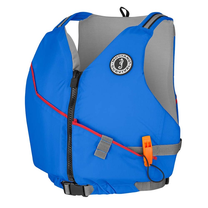 Mustang Journey Foam Vest  Blue  Medium/Large  Boat Box