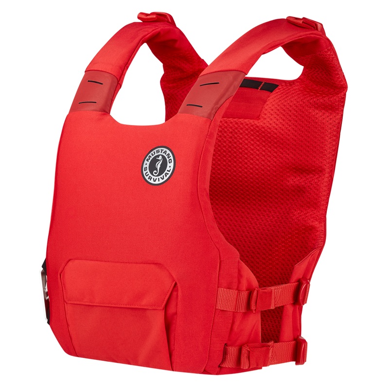 Mustang Khimera Dual Flotation PFD  Red  Manual  Boat Box