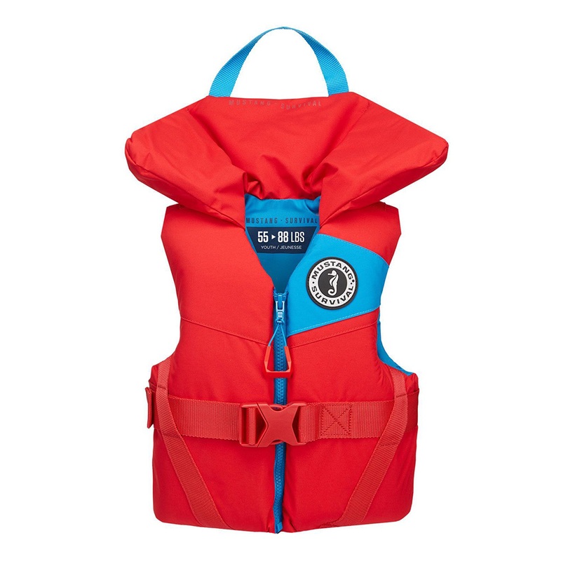 Mustang Lil’ Legends Youth Foam  Imperial Red  Youth  Boat Box
