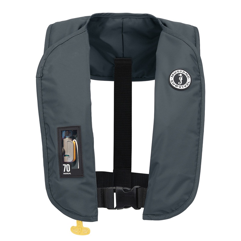 Mustang MIT 70 Manual Inflatable PFD  Admiral Grey  Boat Box