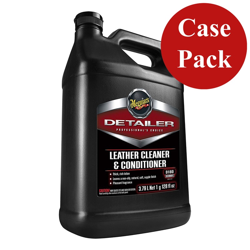 Meguiar’s Detailer Leather Cleaner & Conditioner  1-Gallon *Case of 4*  Boat Box