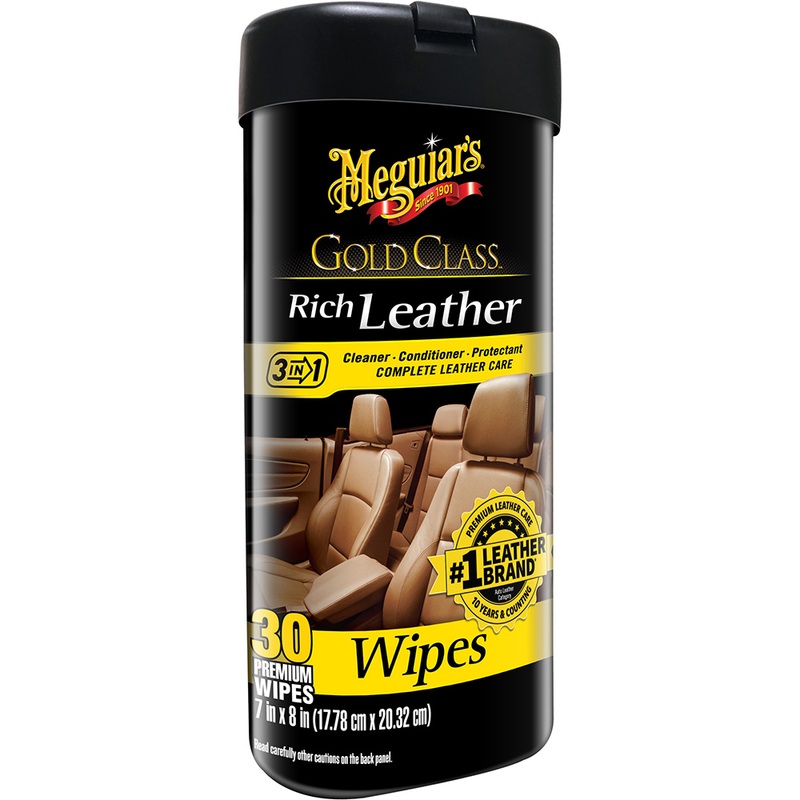 Meguiar’s Gold Class Rich Leather Cleaner & Conditioner Wipes  Boat Box