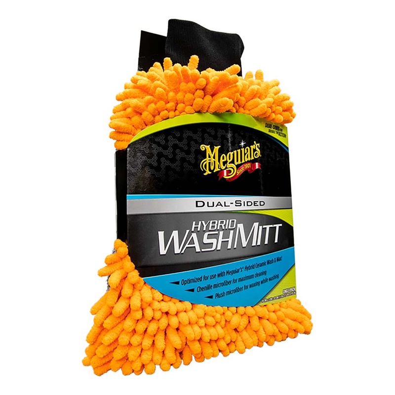 Meguiar’s Hybrid Wash Mitt  Extremely Plush Microfiber Wash Mitt f/Gently Waxing While Washing  Boat Box