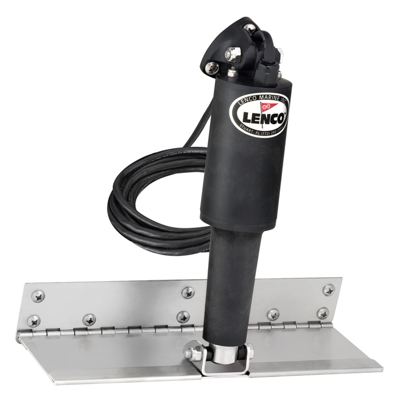 Lenco 4 x 12 Limited Space Trim Tab Kit w/o Switch Kit 12V  Standard Finish  Standard Actuator  Boat Box