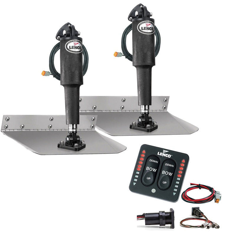 Lenco 9 x 9 Standard Trim Tab Kit w/LED Indicator Switch Kit 12V  Boat Box