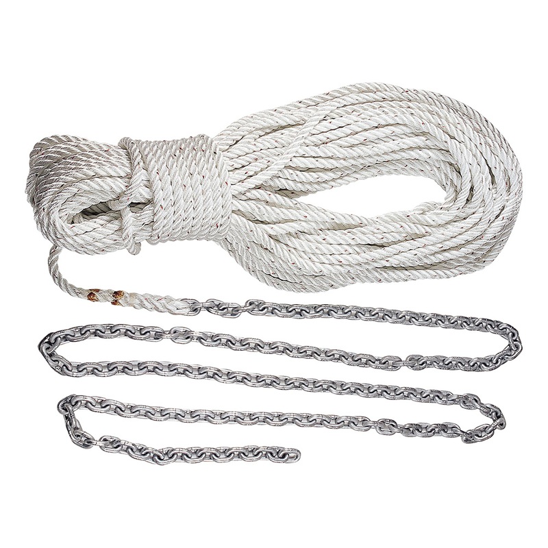 Lewmar Anchor Rode 215-15 of 1/4 Chain & 200 of 1/2 Rope w/Shackle  Boat Box