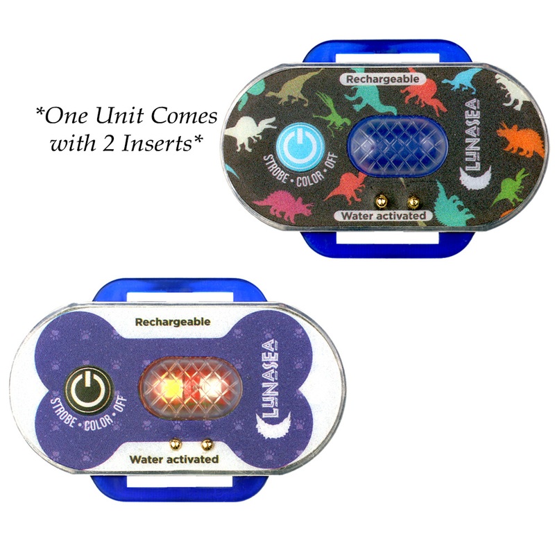Lunasea Child/Pet Safety Water Activated Strobe Light  Blue Case, Blue Attention Light  Boat Box