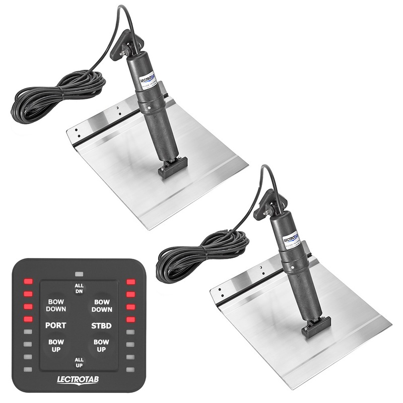 Lectrotab XKA Aluminum Alloy Trim Tab Kit w/One-Touch Control  9 x 12  Boat Box
