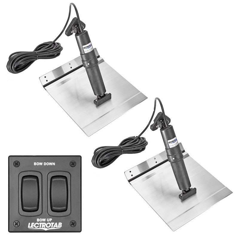 Lectrotab XKA Aluminum Alloy Trim Tab Kit w/Rocker Switch  12 x 18  Boat Box