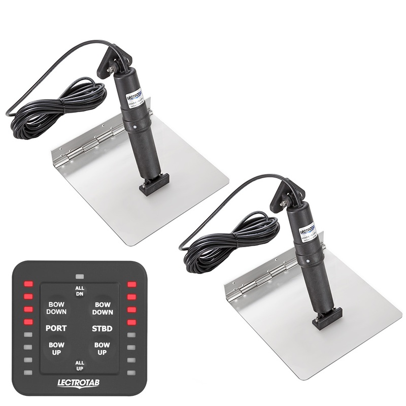 Lectrotab XKA Stainless Steel Trim Tab Kit w/One-Touch Control  9 x 12  Boat Box