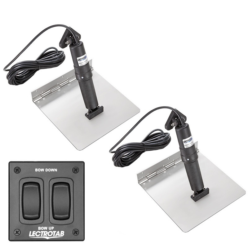 Lectrotab XKA Stainless Steel Trim Tab Kit w/Rocker Switch  9 x 12  Boat Box