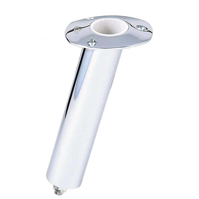 Lee’s Close Ended Rod Holder w/Hose Barb  Medium 15  Stainless Steel  Boat Box