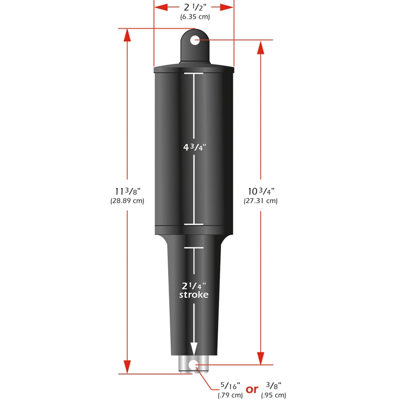 Lenco 101XD Extreme Duty Actuator  12V  2-1/4 Stroke  5/16 Hardware  Boat Box