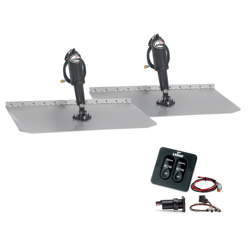 Lenco 12×12 Standard Trim Tab Kit w/Standard Integrated Switch 12V  Boat Box