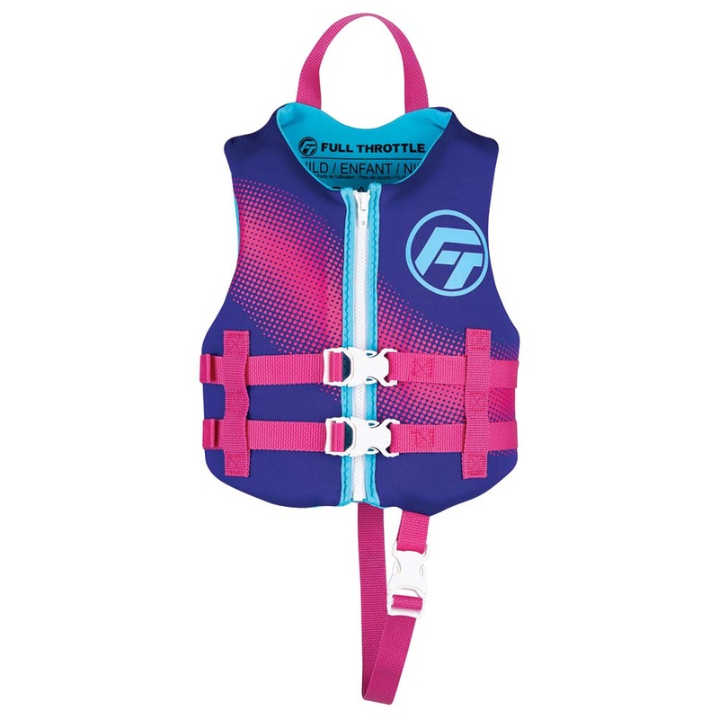 Full Throttle Child Rapid-Dry Life Jacket -Purple  Boat Box