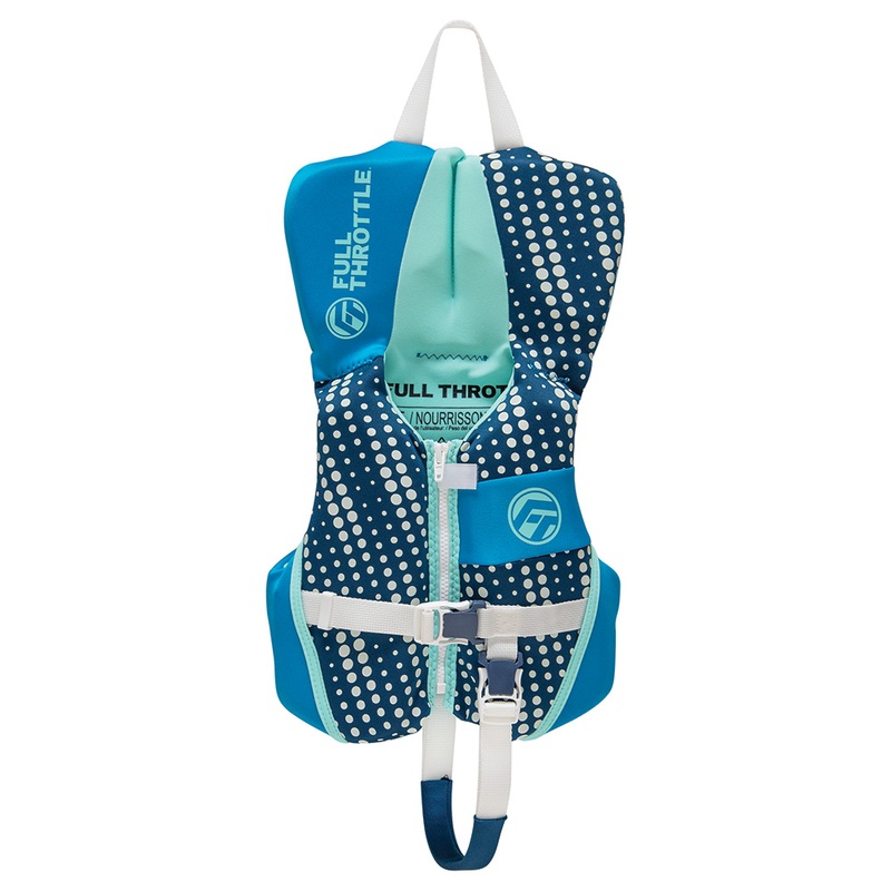 Full Throttle Infant Rapid-Dry Flex-Back Life Jacket  Aqua  Boat Box