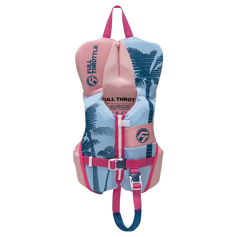 Full Throttle Infant Rapid-Dry Flex-Back Life Jacket  Pink  Boat Box