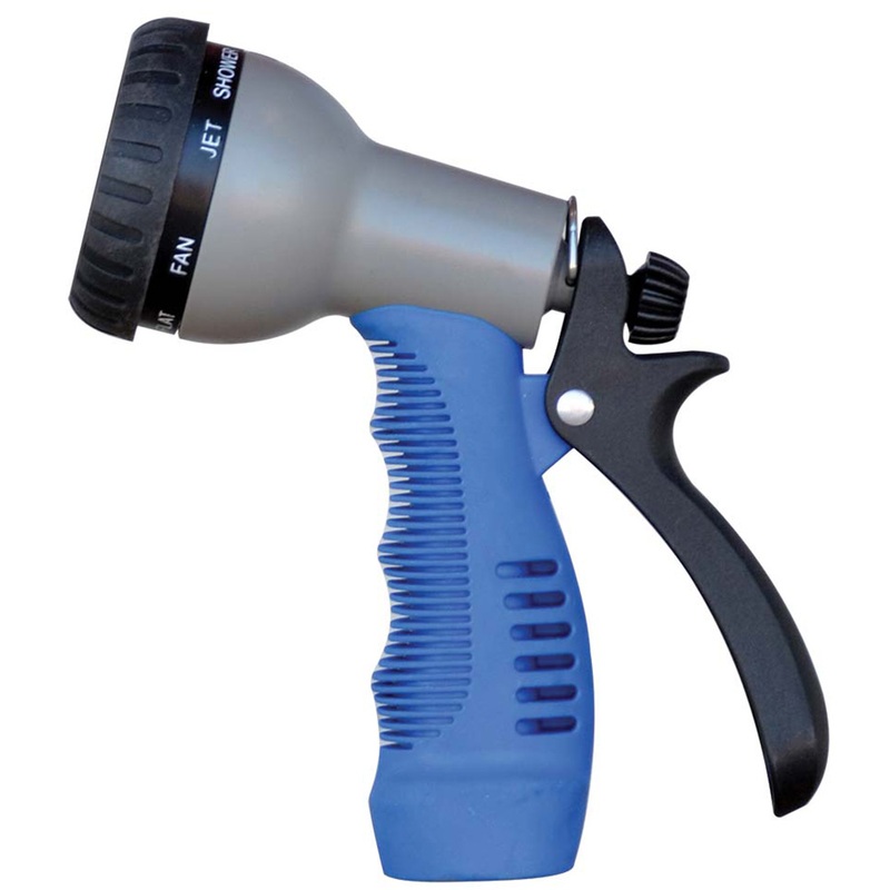 HoseCoil Rubber Tip Nozzle w/9 Pattern Adjustable Spray Head & Comfort Grip  Boat Box