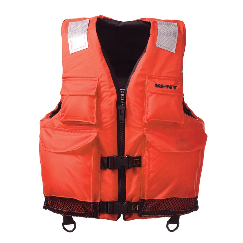 Kent Elite Dual-Sized Commercial Vest  L/XL  Orange  Boat Box
