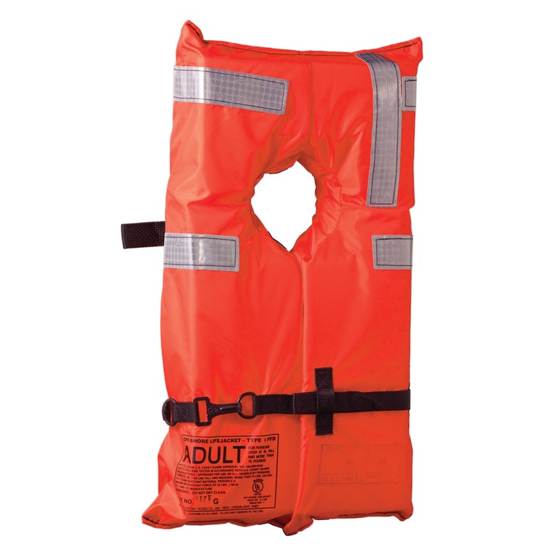 Kent Type I Collar Style Life Jacket  Adult Universal  Boat Box