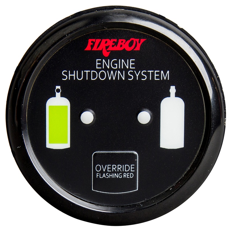 Fireboy-Xintex Deluxe Helm Display w/Gauge Body, LED & Color Graphics f/Engine Shutdown System  Black Bezel Display  Boat Box
