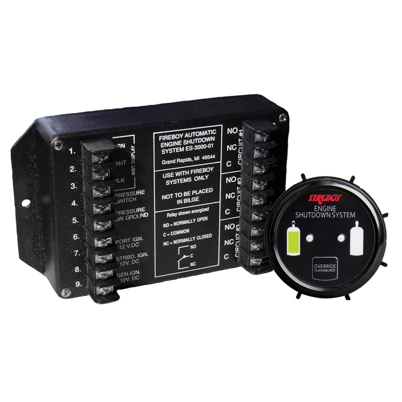 Fireboy-Xintex Engine Shutdown System w/Round Display  Boat Box