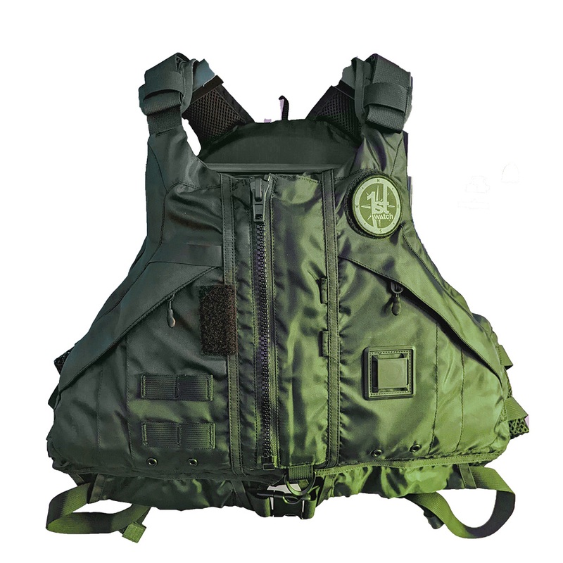First Watch AV-1000 Kayak Style Duty PFD  Green  M/L  Boat Box