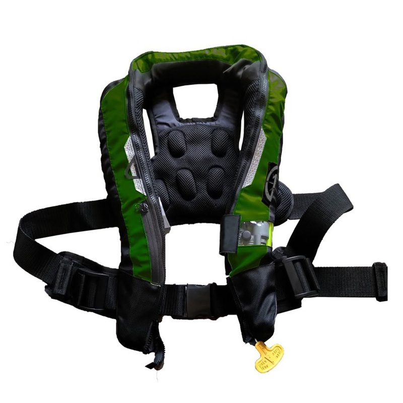 First Watch FW-40PRO Ergo Auto Inflatable PFD  Green  Boat Box