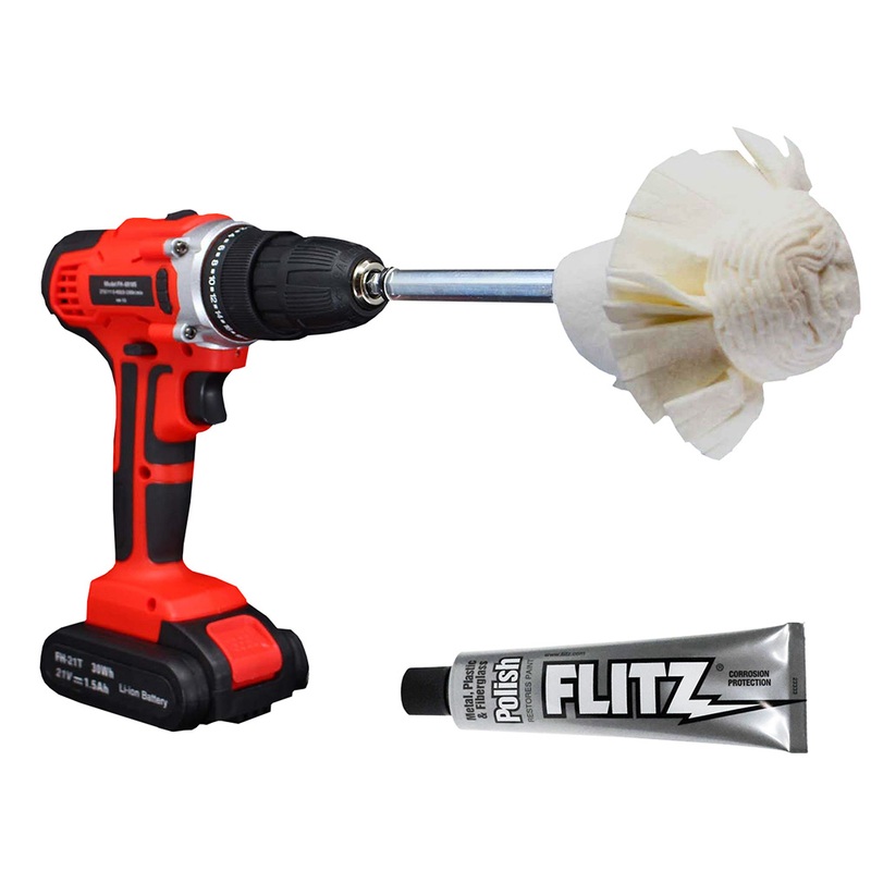 Flitz Buff Ball  Super Mini 2  White w/1.76oz Tube Flitz Polish  Boat Box