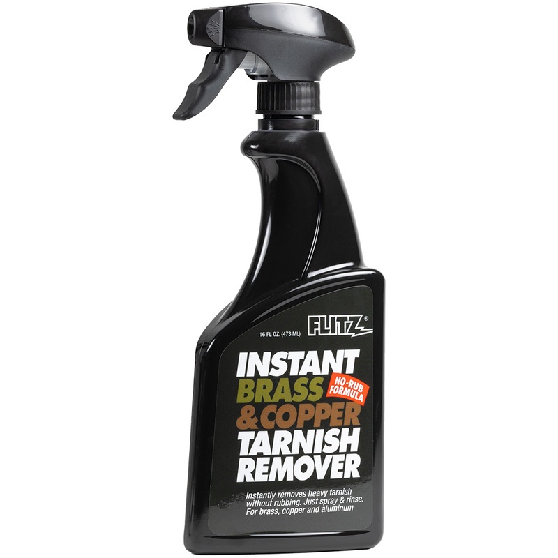 Flitz Instant Brass & Copper Tarnish Remover  16. oz Spray  Boat Box