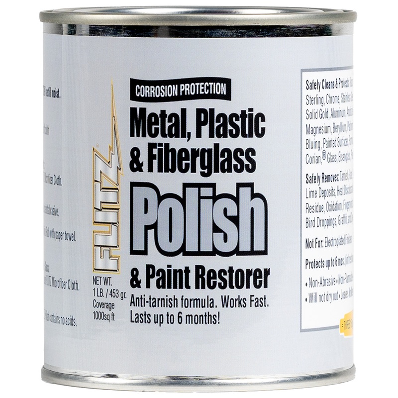 Flitz Metal, Plastic & Fiberglass Polish Paste  1.0lb  Boat Box