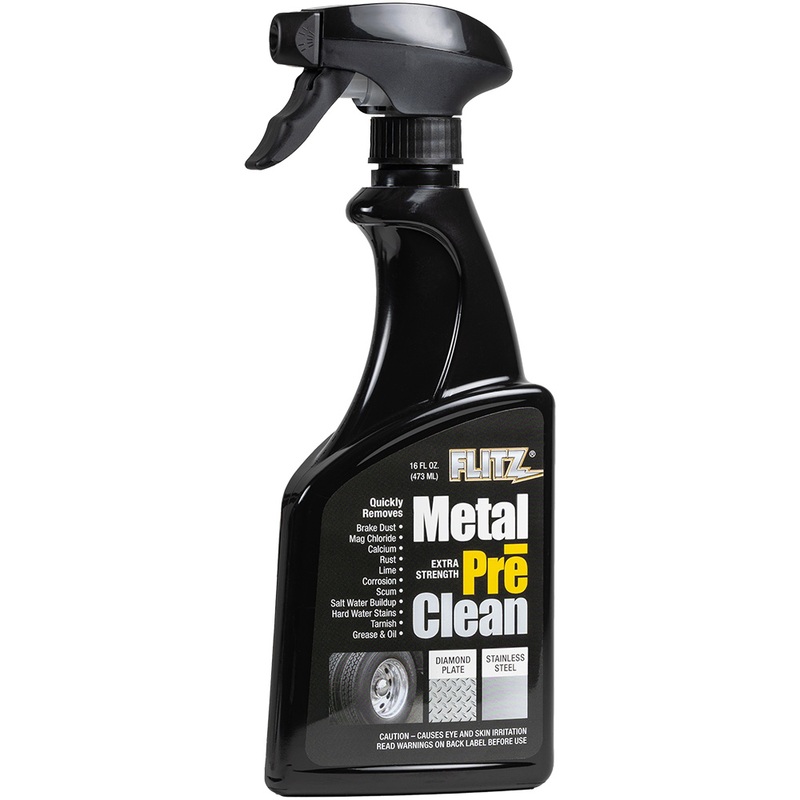 Flitz Metal Pre-Clean  All Metals Icluding Stainless Steel  16oz Spray Bottle  Boat Box