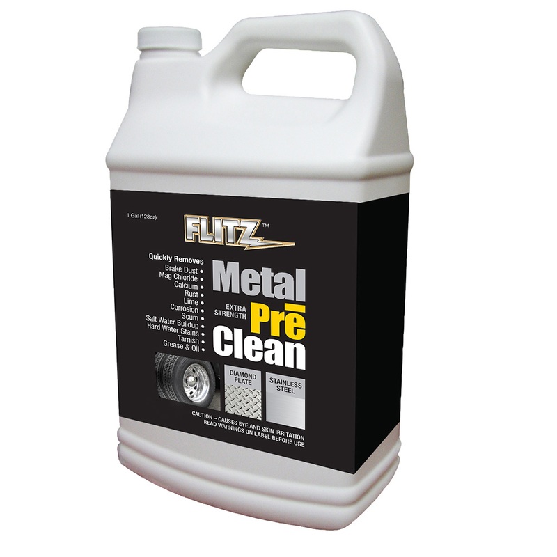 Flitz Metal Pre-Clean  All Metals Including Stainless Steel  Gallon Refill  Boat Box