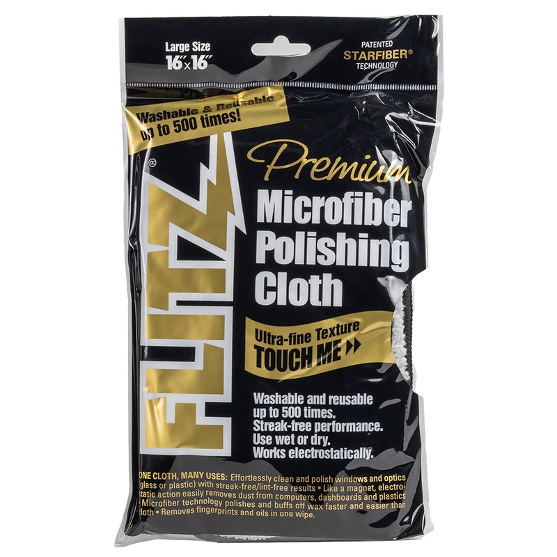 Flitz Microfiber Polishing Cloth  16 x 16  Single Bag  Boat Box