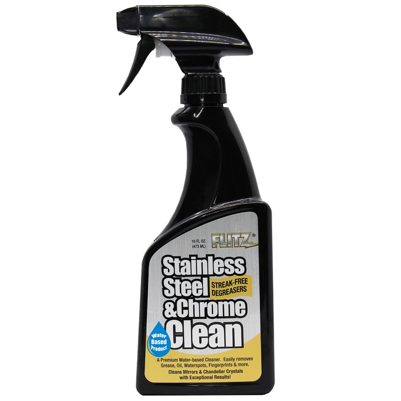 Flitz Stainless Steel & Chrome Cleaner w/Degreaser  16oz  Boat Box