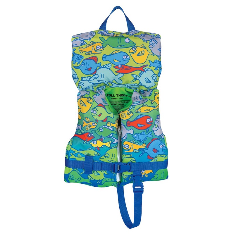 Full Throttle Character Vest  Infant/Child Less Than 50lbs  Fish  Boat Box