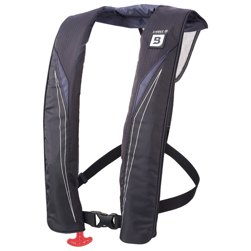 Bluestorm Cirrus 26 Auto/Manual Type V Inflatable PFD  Apex Black  Boat Box