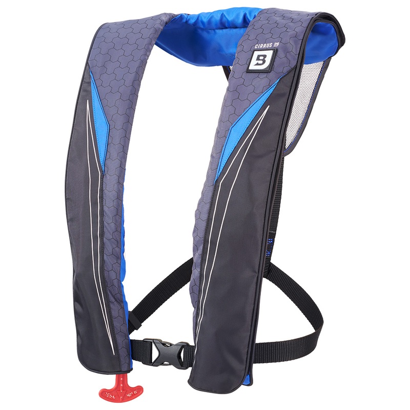Bluestorm Cirrus 26 Auto/Manual Type V Inflatable PFD  Deep Blue  Boat Box
