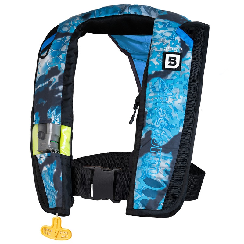 Bluestorm Kryptek Stratus 35 Auto Type II Inflatable PFD  Obscura Litus  Boat Box