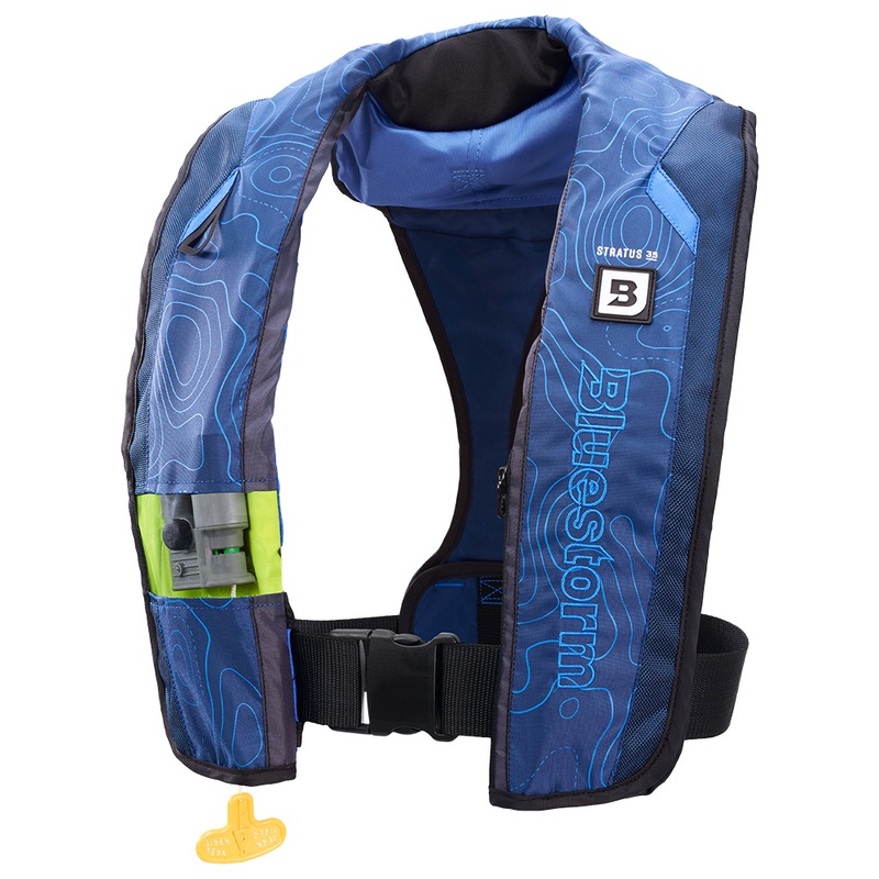 Bluestorm Stratus 35 Auto Type II Inflatable PFD  Deep Blue  Boat Box