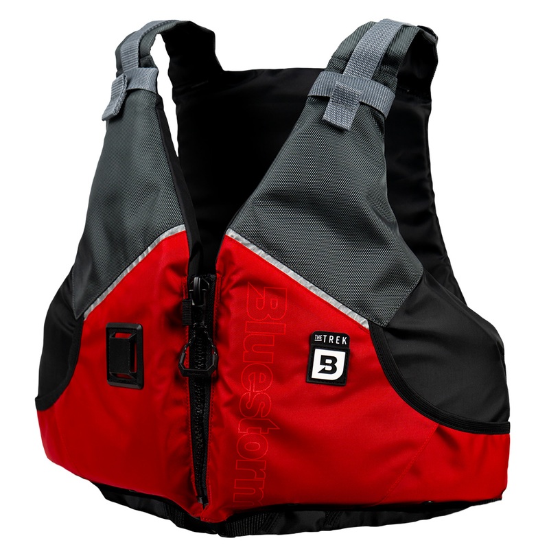 Bluestorm Trek Adult Universal Paddling Vest  Nitro Red  Boat Box