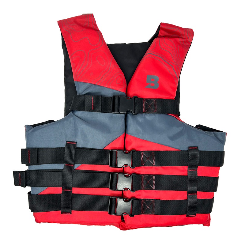 Bluestorm Type III Adult Universal Foam Life Jacket  Red  Boat Box