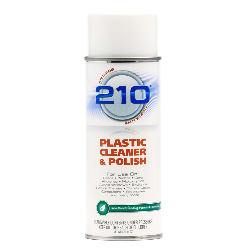 Camco 210 Plastic Cleaner Polish 14oz Spray  Boat Box